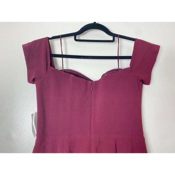 DRESS THE POPULATION DRESS BURGUNDY FALL WEDDING GUEST SHORT COCKTAIL FESTIVE - Picture 12 of 16